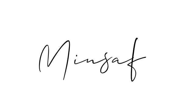 Also You can easily find your signature by using the search form. We will create Minsaf name handwritten signature images for you free of cost using Allison_Script sign style. Minsaf signature style 2 images and pictures png