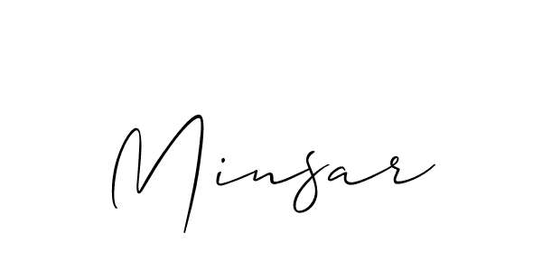 Also You can easily find your signature by using the search form. We will create Minsar name handwritten signature images for you free of cost using Allison_Script sign style. Minsar signature style 2 images and pictures png