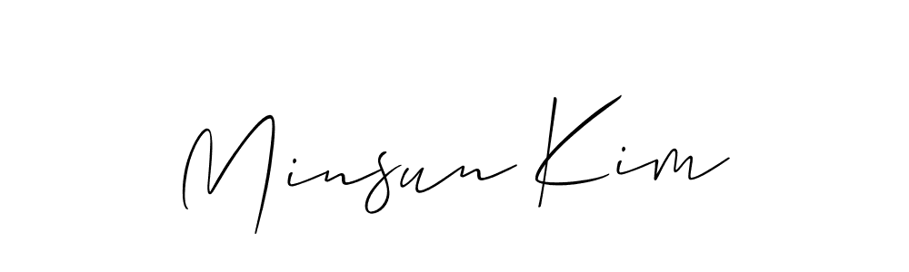 Best and Professional Signature Style for Minsun Kim. Allison_Script Best Signature Style Collection. Minsun Kim signature style 2 images and pictures png