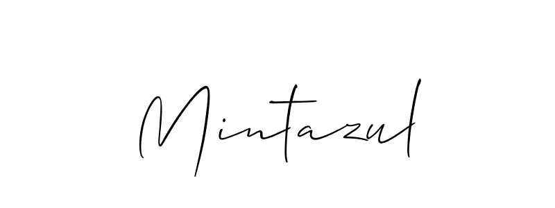 How to make Mintazul name signature. Use Allison_Script style for creating short signs online. This is the latest handwritten sign. Mintazul signature style 2 images and pictures png