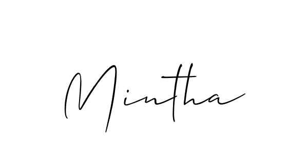 Make a short Mintha signature style. Manage your documents anywhere anytime using Allison_Script. Create and add eSignatures, submit forms, share and send files easily. Mintha signature style 2 images and pictures png