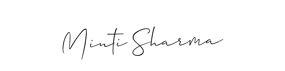 Also You can easily find your signature by using the search form. We will create Minti Sharma name handwritten signature images for you free of cost using Allison_Script sign style. Minti Sharma signature style 2 images and pictures png