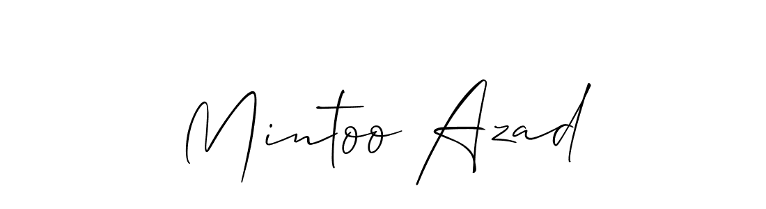 Make a beautiful signature design for name Mintoo Azad. With this signature (Allison_Script) style, you can create a handwritten signature for free. Mintoo Azad signature style 2 images and pictures png