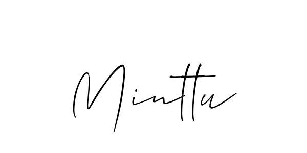 You should practise on your own different ways (Allison_Script) to write your name (Minttu) in signature. don't let someone else do it for you. Minttu signature style 2 images and pictures png