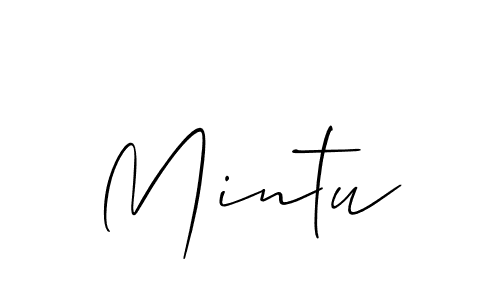 Best and Professional Signature Style for Mintu. Allison_Script Best Signature Style Collection. Mintu signature style 2 images and pictures png