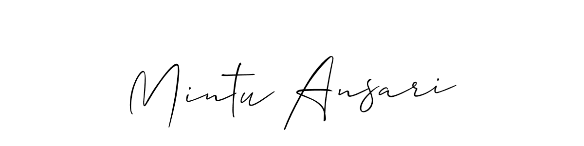 Mintu Ansari stylish signature style. Best Handwritten Sign (Allison_Script) for my name. Handwritten Signature Collection Ideas for my name Mintu Ansari. Mintu Ansari signature style 2 images and pictures png