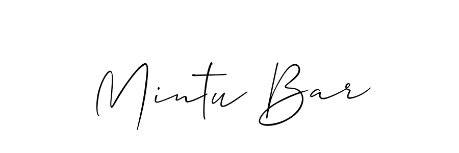 Once you've used our free online signature maker to create your best signature Allison_Script style, it's time to enjoy all of the benefits that Mintu Bar name signing documents. Mintu Bar signature style 2 images and pictures png