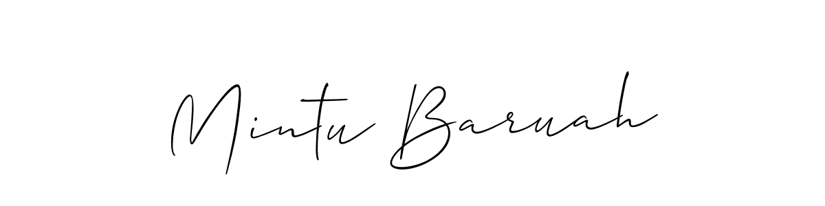 You should practise on your own different ways (Allison_Script) to write your name (Mintu Baruah) in signature. don't let someone else do it for you. Mintu Baruah signature style 2 images and pictures png