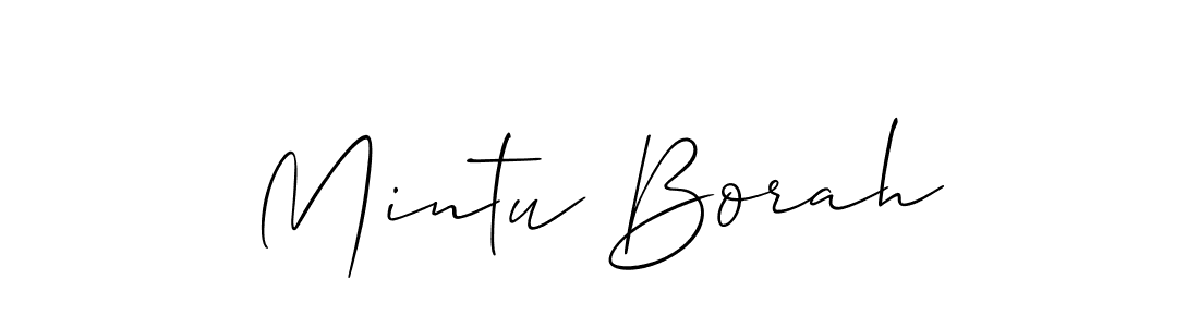 Design your own signature with our free online signature maker. With this signature software, you can create a handwritten (Allison_Script) signature for name Mintu Borah. Mintu Borah signature style 2 images and pictures png