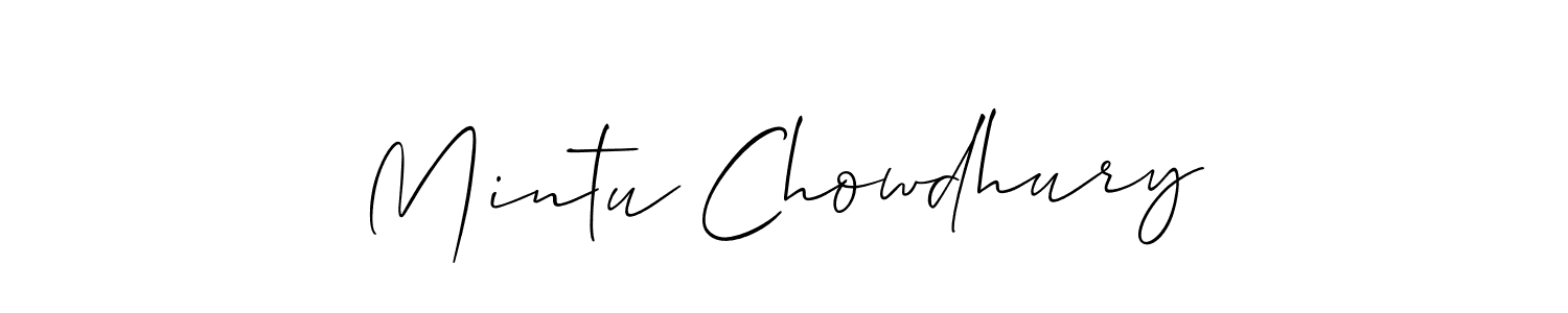 The best way (Allison_Script) to make a short signature is to pick only two or three words in your name. The name Mintu Chowdhury include a total of six letters. For converting this name. Mintu Chowdhury signature style 2 images and pictures png