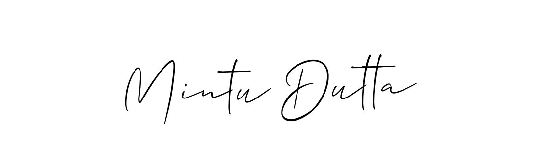 It looks lik you need a new signature style for name Mintu Dutta. Design unique handwritten (Allison_Script) signature with our free signature maker in just a few clicks. Mintu Dutta signature style 2 images and pictures png