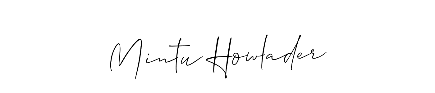 You should practise on your own different ways (Allison_Script) to write your name (Mintu Howlader) in signature. don't let someone else do it for you. Mintu Howlader signature style 2 images and pictures png