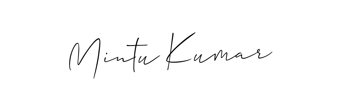 The best way (Allison_Script) to make a short signature is to pick only two or three words in your name. The name Mintu Kumar include a total of six letters. For converting this name. Mintu Kumar signature style 2 images and pictures png