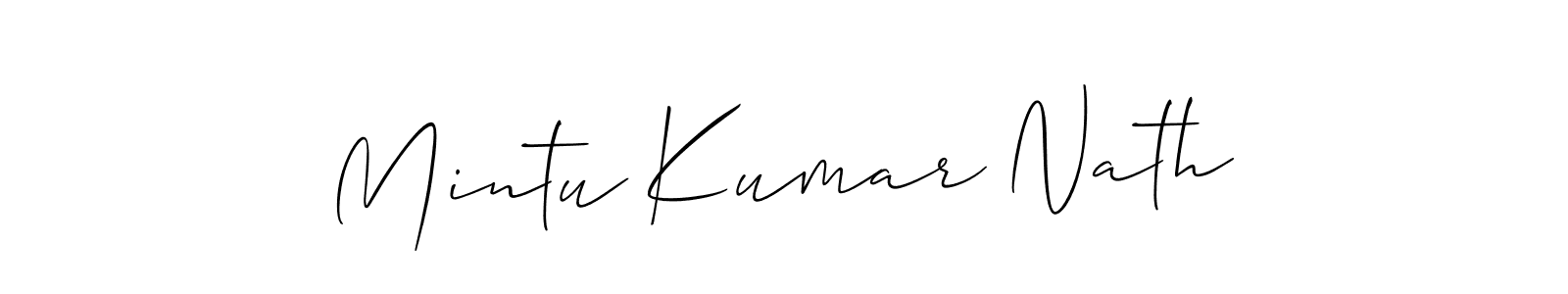 Use a signature maker to create a handwritten signature online. With this signature software, you can design (Allison_Script) your own signature for name Mintu Kumar Nath. Mintu Kumar Nath signature style 2 images and pictures png