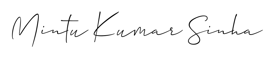A modern signature idea for name Mintu Kumar Sinha using Allison_Script font. Clean strokes and elegant curves make it stand out instantly. Mintu Kumar Sinha signature style 2 images and pictures png