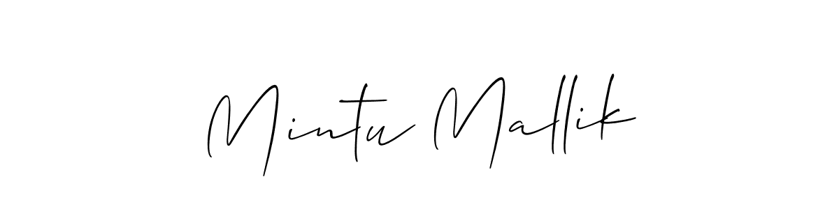 Use a signature maker to create a handwritten signature online. With this signature software, you can design (Allison_Script) your own signature for name Mintu Mallik. Mintu Mallik signature style 2 images and pictures png