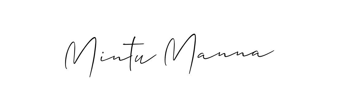 Design your own signature with our free online signature maker. With this signature software, you can create a handwritten (Allison_Script) signature for name Mintu Manna. Mintu Manna signature style 2 images and pictures png