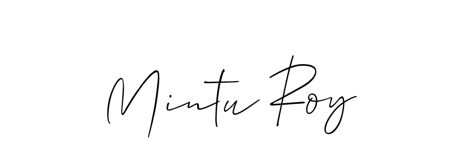 The best way (Allison_Script) to make a short signature is to pick only two or three words in your name. The name Mintu Roy include a total of six letters. For converting this name. Mintu Roy signature style 2 images and pictures png