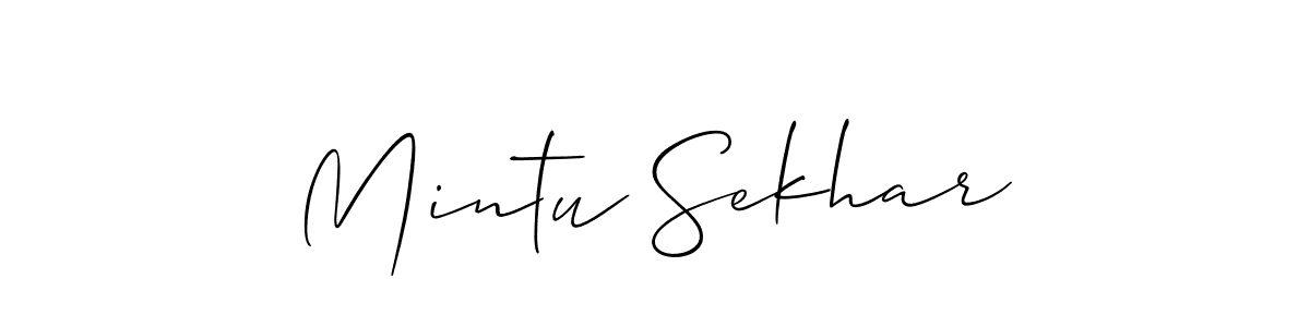 Design your own signature with our free online signature maker. With this signature software, you can create a handwritten (Allison_Script) signature for name Mintu Sekhar. Mintu Sekhar signature style 2 images and pictures png