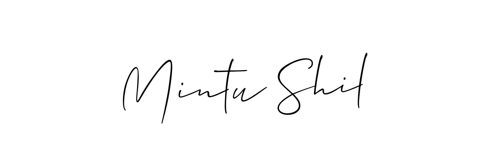 You should practise on your own different ways (Allison_Script) to write your name (Mintu Shil) in signature. don't let someone else do it for you. Mintu Shil signature style 2 images and pictures png