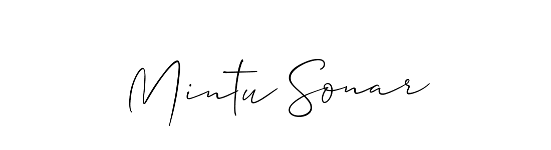 How to make Mintu Sonar name signature. Use Allison_Script style for creating short signs online. This is the latest handwritten sign. Mintu Sonar signature style 2 images and pictures png