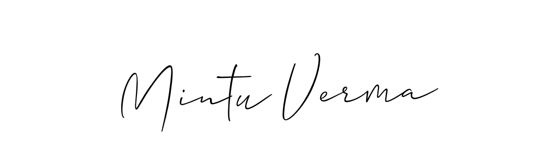 Use a signature maker to create a handwritten signature online. With this signature software, you can design (Allison_Script) your own signature for name Mintu Verma. Mintu Verma signature style 2 images and pictures png