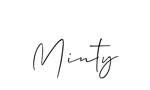 You should practise on your own different ways (Allison_Script) to write your name (Minty) in signature. don't let someone else do it for you. Minty signature style 2 images and pictures png