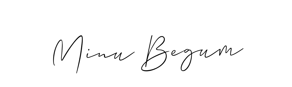 Allison_Script is a professional signature style that is perfect for those who want to add a touch of class to their signature. It is also a great choice for those who want to make their signature more unique. Get Minu Begum name to fancy signature for free. Minu Begum signature style 2 images and pictures png