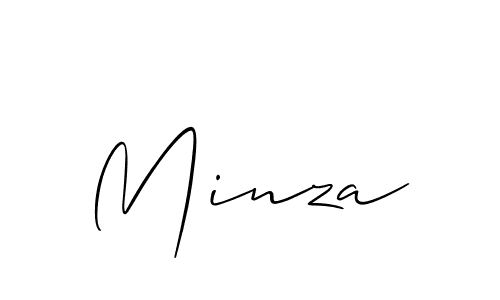 Create a beautiful signature design for name Minza. With this signature (Allison_Script) fonts, you can make a handwritten signature for free. Minza signature style 2 images and pictures png