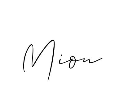 How to Draw Mion signature style? Allison_Script is a latest design signature styles for name Mion. Mion signature style 2 images and pictures png
