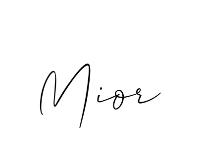 How to make Mior name signature. Use Allison_Script style for creating short signs online. This is the latest handwritten sign. Mior signature style 2 images and pictures png