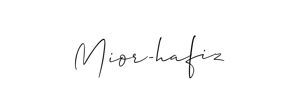 Design your own signature with our free online signature maker. With this signature software, you can create a handwritten (Allison_Script) signature for name Mior-hafiz. Mior-hafiz signature style 2 images and pictures png
