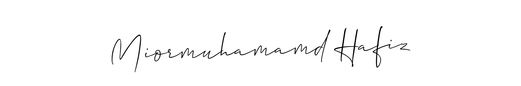 Make a beautiful signature design for name Miormuhamamd Hafiz. With this signature (Allison_Script) style, you can create a handwritten signature for free. Miormuhamamd Hafiz signature style 2 images and pictures png