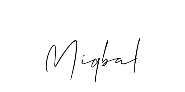 Best and Professional Signature Style for Miqbal. Allison_Script Best Signature Style Collection. Miqbal signature style 2 images and pictures png