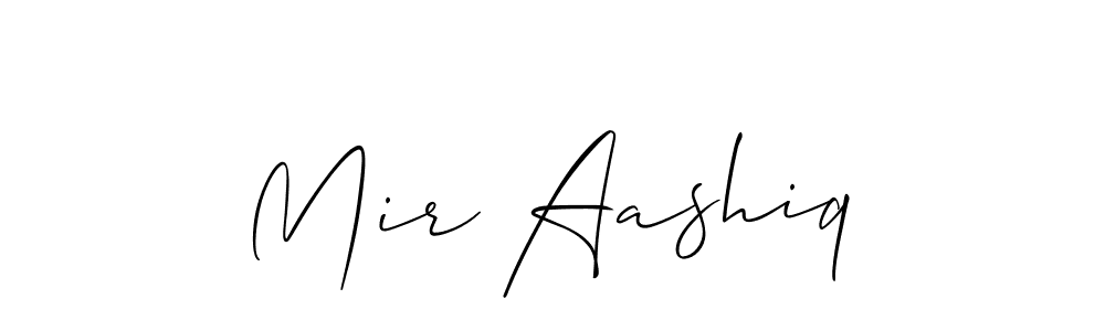 Similarly Allison_Script is the best handwritten signature design. Signature creator online .You can use it as an online autograph creator for name Mir Aashiq. Mir Aashiq signature style 2 images and pictures png