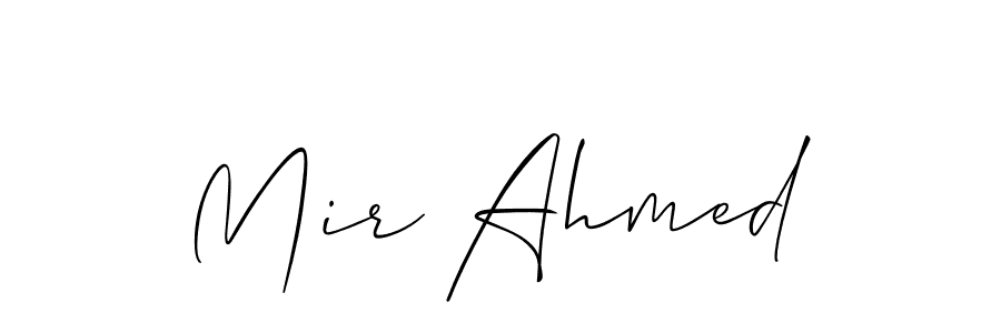 Allison_Script is a professional signature style that is perfect for those who want to add a touch of class to their signature. It is also a great choice for those who want to make their signature more unique. Get Mir Ahmed name to fancy signature for free. Mir Ahmed signature style 2 images and pictures png