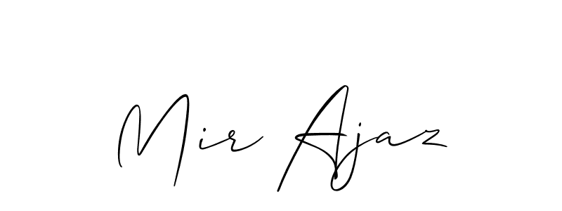 Allison_Script is a professional signature style that is perfect for those who want to add a touch of class to their signature. It is also a great choice for those who want to make their signature more unique. Get Mir Ajaz name to fancy signature for free. Mir Ajaz signature style 2 images and pictures png