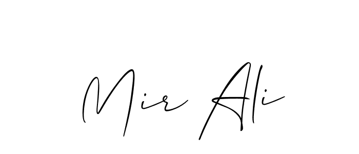 How to make Mir Ali name signature. Use Allison_Script style for creating short signs online. This is the latest handwritten sign. Mir Ali signature style 2 images and pictures png