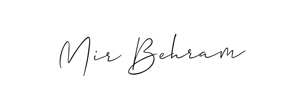 Create a beautiful signature design for name Mir Behram. With this signature (Allison_Script) fonts, you can make a handwritten signature for free. Mir Behram signature style 2 images and pictures png