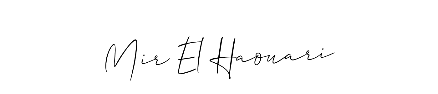 Also we have Mir El Haouari name is the best signature style. Create professional handwritten signature collection using Allison_Script autograph style. Mir El Haouari signature style 2 images and pictures png