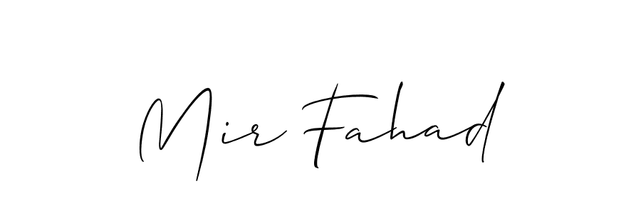 The best way (Allison_Script) to make a short signature is to pick only two or three words in your name. The name Mir Fahad include a total of six letters. For converting this name. Mir Fahad signature style 2 images and pictures png