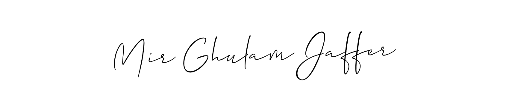 How to make Mir Ghulam Jaffer name signature. Use Allison_Script style for creating short signs online. This is the latest handwritten sign. Mir Ghulam Jaffer signature style 2 images and pictures png