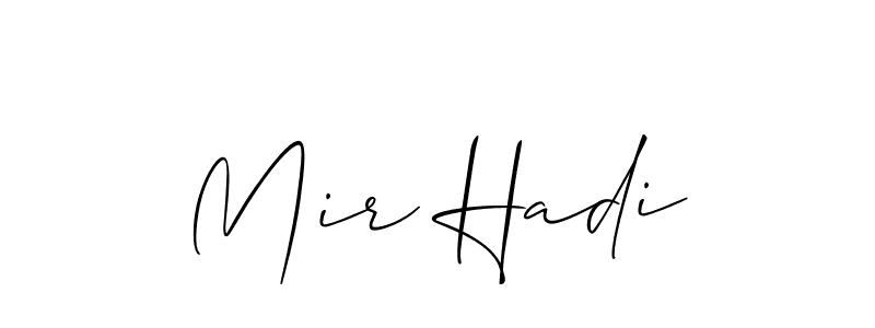 How to make Mir Hadi signature? Allison_Script is a professional autograph style. Create handwritten signature for Mir Hadi name. Mir Hadi signature style 2 images and pictures png