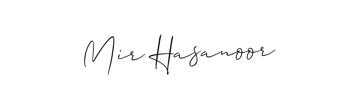 Create a beautiful signature design for name Mir Hasanoor. With this signature (Allison_Script) fonts, you can make a handwritten signature for free. Mir Hasanoor signature style 2 images and pictures png