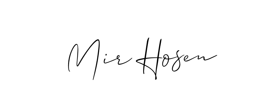 Also we have Mir Hosen name is the best signature style. Create professional handwritten signature collection using Allison_Script autograph style. Mir Hosen signature style 2 images and pictures png