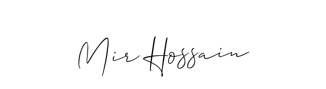 Use a signature maker to create a handwritten signature online. With this signature software, you can design (Allison_Script) your own signature for name Mir Hossain. Mir Hossain signature style 2 images and pictures png