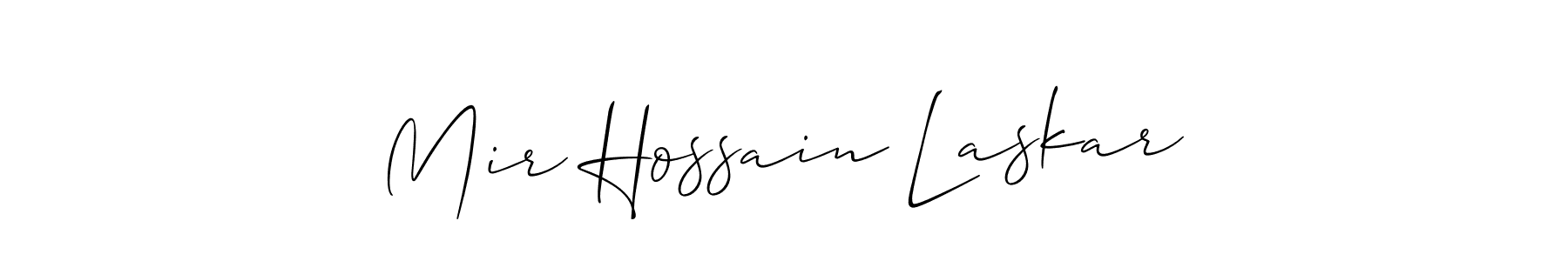 Also You can easily find your signature by using the search form. We will create Mir Hossain Laskar name handwritten signature images for you free of cost using Allison_Script sign style. Mir Hossain Laskar signature style 2 images and pictures png