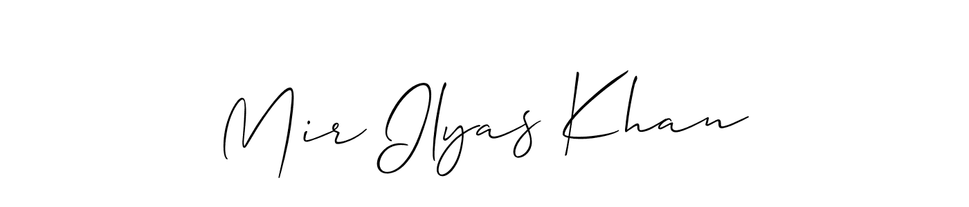 if you are searching for the best signature style for your name Mir Ilyas Khan. so please give up your signature search. here we have designed multiple signature styles  using Allison_Script. Mir Ilyas Khan signature style 2 images and pictures png