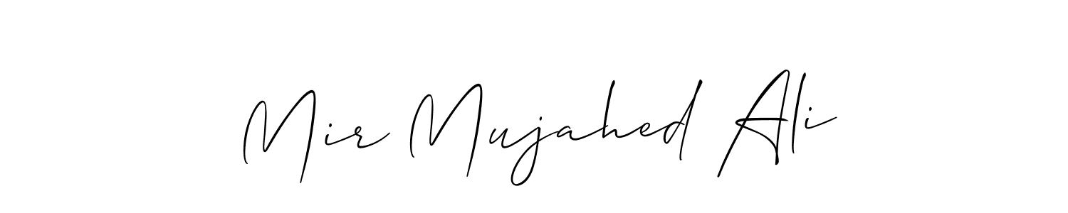 Create a beautiful signature design for name Mir Mujahed Ali. With this signature (Allison_Script) fonts, you can make a handwritten signature for free. Mir Mujahed Ali signature style 2 images and pictures png