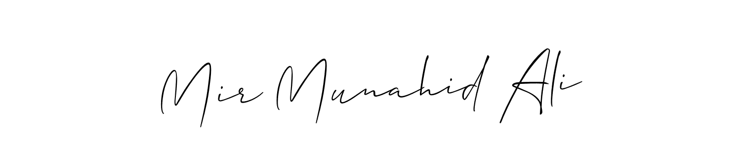 Once you've used our free online signature maker to create your best signature Allison_Script style, it's time to enjoy all of the benefits that Mir Munahid Ali name signing documents. Mir Munahid Ali signature style 2 images and pictures png